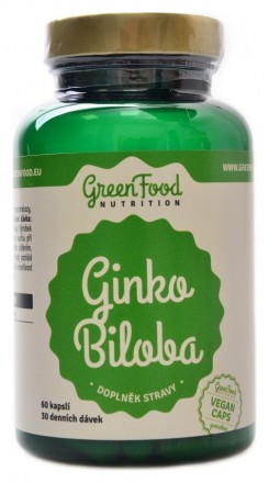 GreenFood nutrition Ginkgo biloba extract 60 kapslí