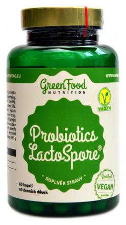 GreenFood nutrition Probiotics Lactospore + prebiotics 60 kapslí