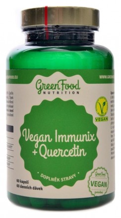 GreenFood nutrition Vegan immunix + Quercetin 60 kapslí