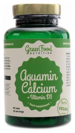 GreenFood nutrition Aquamin calcium + vitamin D3 60 kapslí