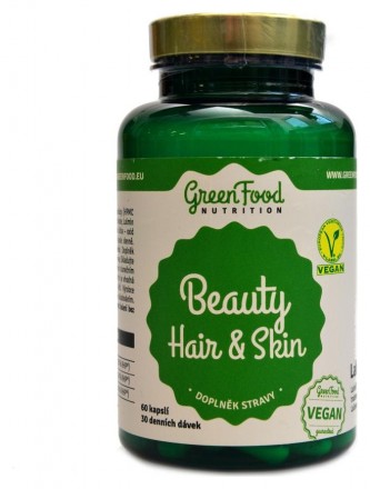GreenFood nutrition Beauty hair and skin 60 kapslí