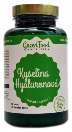 GreenFood nutrition Kyselina hyaluronová 60 kapslí Hyaluronic acid