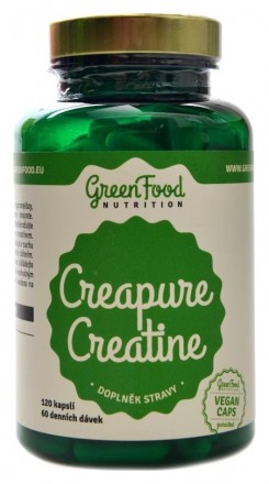 GreenFood nutrition Pure creatine 120 kapslí