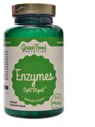 GreenFood nutrition Enzymes opti7 digest 90 kapslí