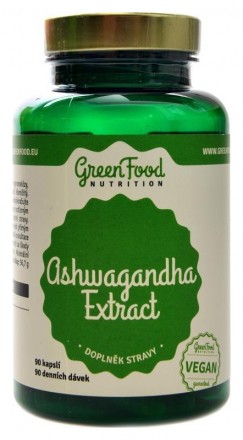 GreenFood nutrition Ashwagandha extract 90 kapslí