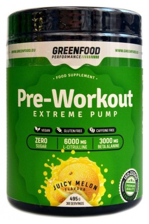 GreenFood nutrition Performance Pre-workout 495g