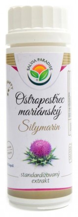 Salviaparadise Ostropestřec silymarin standardizovaný extrakt 100 kapslí Silybum marianum