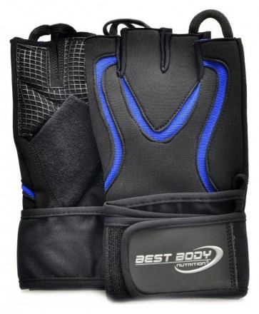 Best body nutrition Fitness rukavice Top grip modré
