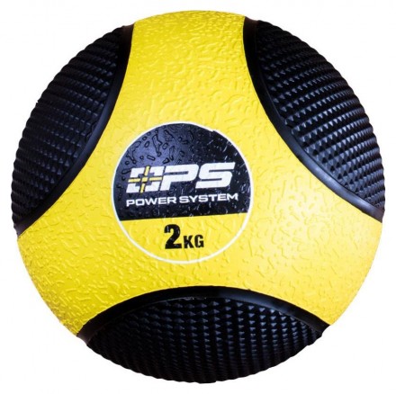 Power System Medicinální míč medicine ball 2KG - 4132 žluto černý