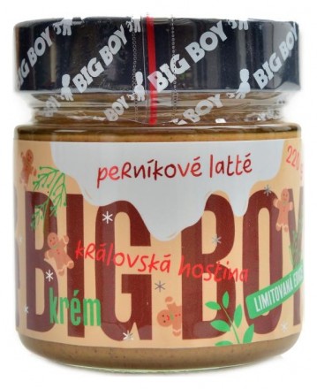 BigBoy Perníkové latté - lískovo mandlový krém s příchutí latté a voňavého perníčku 220g