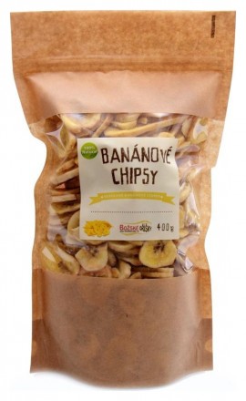 Božské oříšky Banánové chipsy 400g