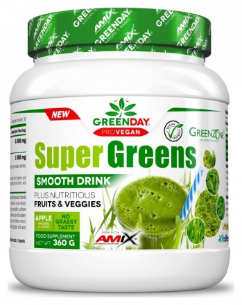 AmixGreenDay Super Greens Smooth Drink 360g zelené jablko