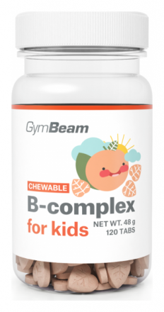 GymBeam B-komplex, tablety na cucání pro děti 120 tbl