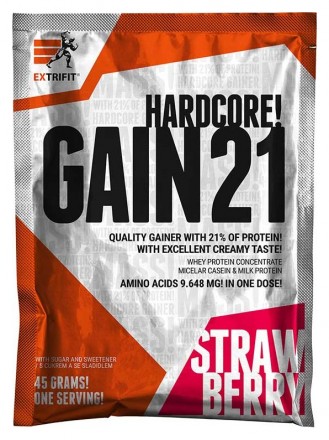 Extrifit Hardcore Gain 21 45 g strawberry
