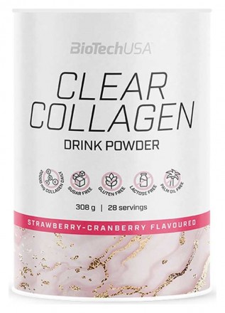 BioTech Clear Collagen strawberry cranberry 308 g