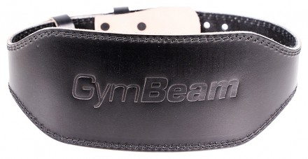 GymBeam Fitness opasek celokožený black 
