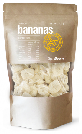 GymBeam Lyofilizované banány 100 g