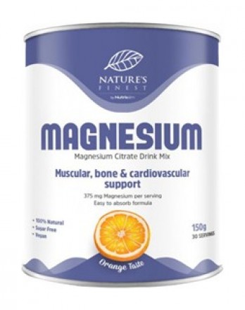 Nature's Finest Magnesium Citrate 150g (Citrát hořečnatý) pomeranč