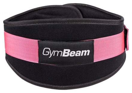 GymBeam Fitness neoprenový opasek LIFT Black & Pink 