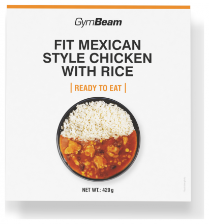 GymBeam FIT Kuřecí s rýží na mexický způsob Ready to eat 420 g