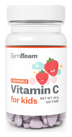 GymBeam Vitamín C, tablety na cucání pro děti 120 tbl