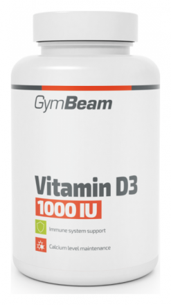 GymBeam Vitamín D3 1000 IU 60 kaps.