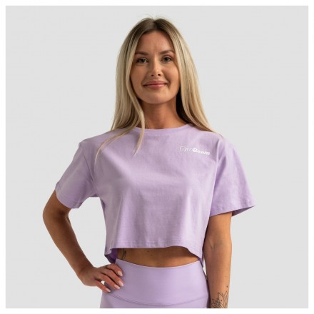 GymBeam Dámské tričko Cropped Limitless Lavender 